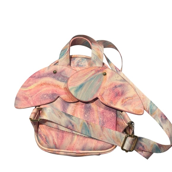 Betsy Johnson Pastel Pink Blue Small‎ Butterfly Wings Backpack Bag Fairy Wings - Picture 4 of 10